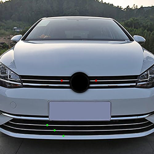 Chrom Vordere Kühlergrill Zierleiste Verchromt Kunststoff für Golf VII 7 2018 2019 (Nicht für R-Line GTI R)