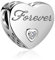 LaMenars I Love You Liebe Herzbecher Charms Anhänger 925 Sterling Silber für Armbänder und Halsketten (“I Love You Forever” Kristall)