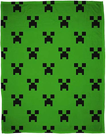 Minecraft Creeper Emerald Fleece Blanket