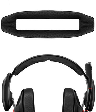Geekria Mesh Fabric Headband Pad Compatible with Sennheiser GSP600, GSP670, GSP500 Headphones, Replacement Band Repair Part (Black)