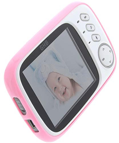 foto-kontor Hülle kompatibel mit GHB Babyphone 3,2 Zoll Tasche Gummi TPU Schutz pink