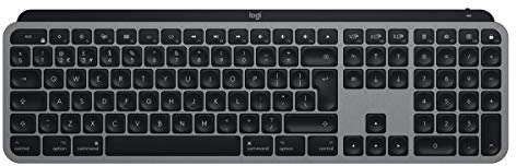 Logitech MX Keys for Mac - Tastiera wireless avanzata illuminata, tasti retroilluminati LED, Bluetooth, USB-C, compatibile con MacBook Pro, MacBook Air, iMac, iPad, Italiano QWERTY - Grigio
