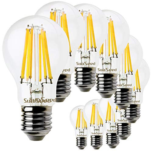 SUNSEED 10x Glühfaden LED classic Lampe E27 12W ersetzt 99W Neutralweiß 4000K