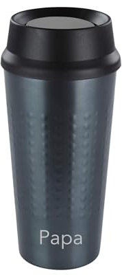 BOHORIA® Premium Edelstahl Kaffee-to-Go-Becher mit Gravur – personalisierte Geschenkidee – Thermo-Becher – Doppelwandig & Vakuumisoliert - 360 ml – Reise-Becher – Autobecher Travel Mug (Frost Blue)