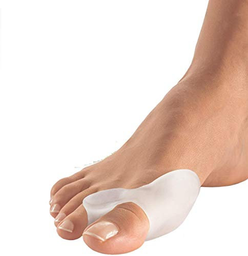 2 Pezzi Tutore alluce valgo, protezione borsite, separa dita, raddrizza e allevia il dolore dovuto a dita a martello, correttore in gel al silicone