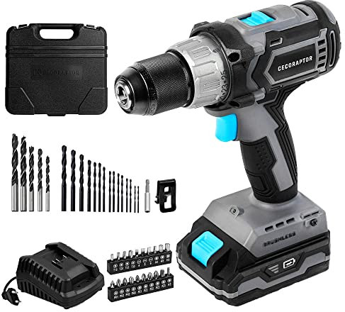 Cecotec Taladro Atornillador y Perforador de Batería CecoRaptor Perfect Drill 2020 Brushless Ultra. Batería 20V y 2000 mAh, Velocidad sin carga de 2000 rpm, Torque máximo de 46 Nm, 25+1 Posiciones