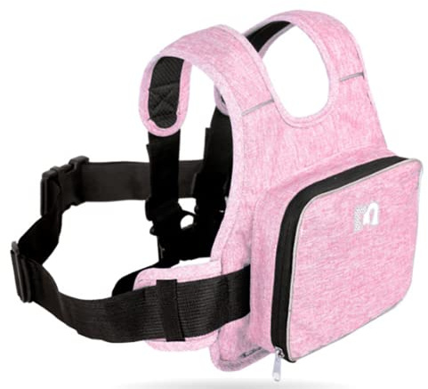 PeiBan Kinder Motorrad Sicherheitsgurt, Motorrad kindergurt Baby Fallschutz, Einstellbare Länge, mit Reflektierenden Streifen, Geeignet für Kinder zwischen 2 und 12 Jahren (Rosa)