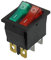 CABLEPELADO - Interruptor basculante ON/OFF, SPST 6 pines | Interruptor 6 terminales | 16A 250VAC | 20A 125VAC | Luz Roja y Verde