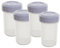 Vsorce4u 4 x 400ML Plastic Airtight Beaker With Screw Lid - Food, Dry Food, Liquid Storage Container, Holder, Box - Travel Shaker