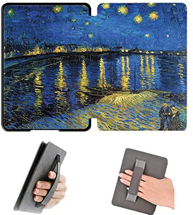 Housse pour Kindle Paperwhite 6 Pouces, 7e Génération 2015/6e Génération 2013/5e Génération 2012, étui de Protection avec Dragonne Desig avec Fonction Réveil/Veille Automatique