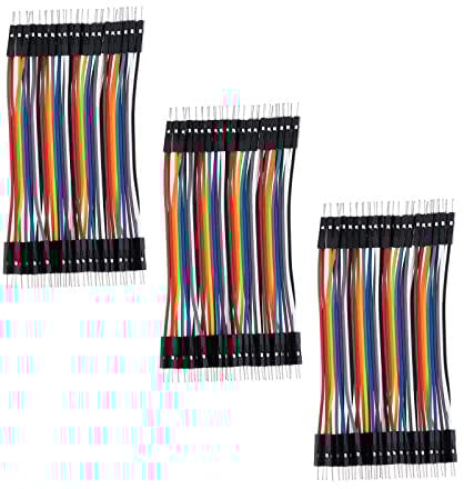 DiGiYes 120pcs Breadboard Jumper Wires 10cm 40pin Male to Male Multicolored Dupont Wire for Arduino