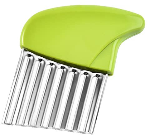 Lumeiy Trancheuse de légumes en acier inoxydable puce Wave Cutter (vert)