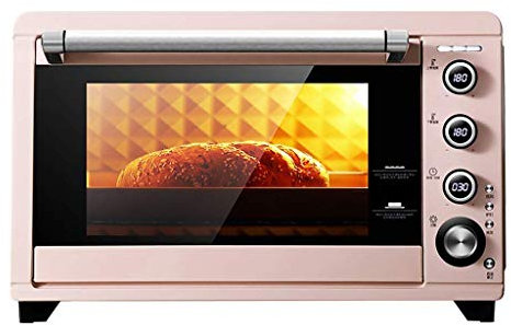 45L Mini Four Température Réglable 28-230 ℃ et 120 Minutes Minuterie Multifonctionnel Ordinateur de type Ménage Air Chaud/Fourche Rotative/Fermentation