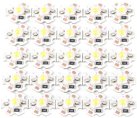 LED-Chips, 25 Stück LED-Lampenperlen, 200 Lm, 3 W, 5 V, Hochleistungs-LED-Chip, LED-Lampe, SMD-Chip-Glühlampe für DIY-Beleuchtungskörper, 3D-Wandpaneele (Warmweiß)