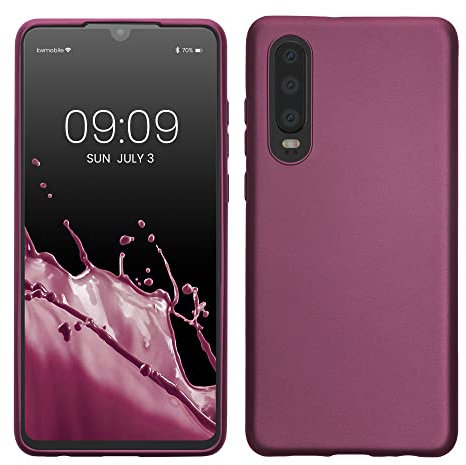 kwmobile Case kompatibel mit Huawei P30 Hülle - Schutzhülle aus Silikon metallisch schimmernd - Handyhülle Metallic Lavendel