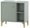 Schildmeyer Ando Meuble Vasque, matériau Bois, Pistache/Or, 60,2 x 33 x 60,3 cm