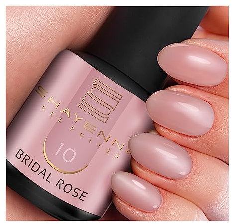 SHAYENNE UV Gel Nagellack - 10 Bridal Rose Beige Nude 15 ml - Langanhaltend, Kratzfest & Hochglänzend - Profi-Qualität - LED kompatibel - Perfekt für Zuhause & Studio - Made in Germany