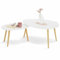 IDMarket - Lot de 2 Tables Basses gigognes Gaia laquées Blanc scandinave