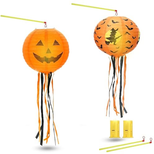 Halloween kürbis Laterne,kürbis Laterne für aufhängen,Pumpkin Lantern Decoration,Faltbare Papierlaternen Dekorative für Home Party Halloween Dekoration (Kürbis (mit Schnurrhaaren))