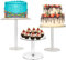 Treesunshine - Juego de 3 expositores para tartas de acrílico, expositores para tartas, expositores de pastel en pie, platos redondos de acrílico para decoración de Navidad, fiesta de cumpleaños