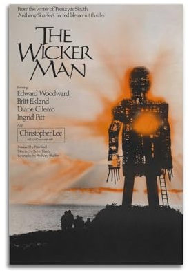 greb The Wicker Man Film-Leinwand-Poster, Raumdekoration, ästhetisches Poster, künstlerisches Poster für Schlafzimmer, Wohnzimmer, Wände, 30 x 45 cm, ungerahmt