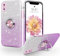 MOBISTAR® Bling Glitter Case for iPhone XS Max - 6.5'' - Sparkly Slim with 360° Ring Holder Kickstand Support Magnetic Car Mount Protective Cover (Purple)
