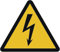 Warnung vor elektrischer Spannung Kunststoffschild Ø 10 cm gemäß ISO 7010, ASR A1.3 (wetterfest)
