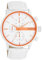 Oozoo - Timepieces Herren Uhr in Weiß/Flou Orange metallic | Armbanduhr Herren mit Lederarmband | Moderne Uhr für Herren | Edle Analog Herrenuhr in rund C11314 (45mm Gehäuse)