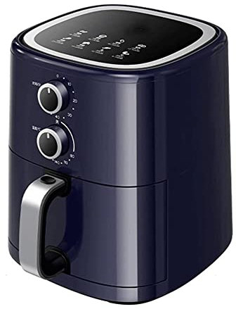 Freidora de aire de 5 l, freidora de aire caliente eléctrica compacta que ahorra espacio sin aceite, horno de freidora de aire caliente eléctrica con pantalla táctil LED con 8 preajustes, cesta a