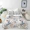 ANHOPE Blume Bettwäsche Set 3 Teilig Retro Stil Vintage Floral Bettbezug 155x220 cm + 2 Kissenbezug 80x80 cm Weich Microfaser Bettbezüge mit Reißverschluss Bettdeckenbezug Set für Kinder Mädchen