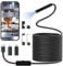 Hoquare Endoscope Inspection Camera, Flexible Waterproof Snake Borescope with 8 LED Lights, HD Inspection Camera Compatible with iOS/Android/Tablet