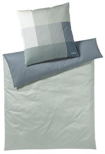 Joop! Mako-Satin-Bettwäsche Devided Farbe sage Größe 240x220+2x80x80