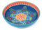 Verano Spanish Ceramics Classic Spanish Hand Painted Large Food Bowl - Decorative Home Kitchen Restaurant Café Dining Décor Dishware Tableware Sharing Fruit Salad Food Serving Dish - 30cm Blue/Pink