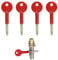 4Pcs Star Key Universal Security Rack Bolt Keys for Doors and Windows Locks 30mm Zinc Alloy Metal Spare Key