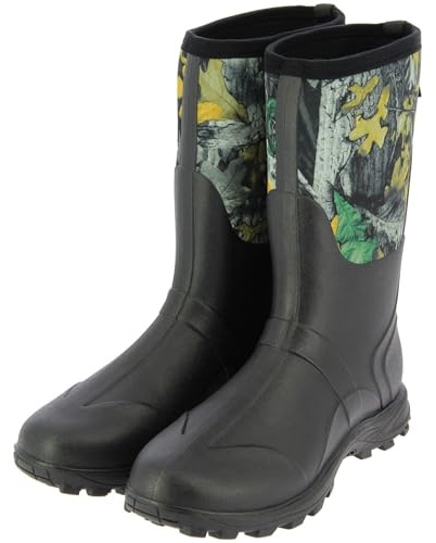 DNA Leisure Wellington Boots Waterproof All-Season Camo Neoprene Wellies for Men Ideal for Dog Walking Fishing Gardening & Outdoor Work Sizes 7-12