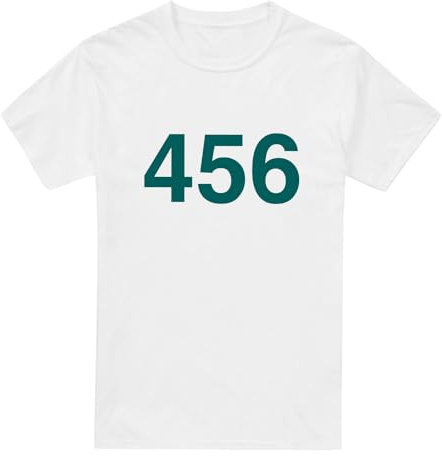 Squid Game - Player 456 Unisex T Shirt, White, XX-Large