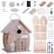 Kit fai da te in legno per adulti da costruire, lavorazione del legno all'aperto, pittura freestyle, casetta per uccelli da appendere per giardino, cortile, decorazione regali