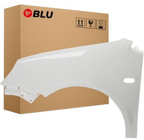 BLU Kotflügel Passend für Volkswagen Polo 9N IV 4 LB9A Links Weiss | 2001-2005 | Vorderseite Vorne | Lackiert | Einbaufertig