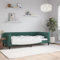 Fasba Tagesbett Sofa Gästebett Sofabett Bett Bettsofa Schlafsofa Ausziehbett Bettgestell Dunkelgrün 100x200 cm Samt