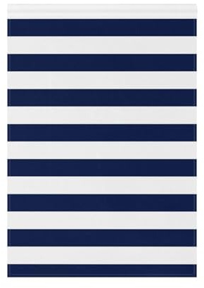 Banderas decorativas de rayas horizontales azules y blancas para exteriores, pancarta de feliz año nuevo para decoración de patio, 28 x 40 pulgadas, doble cara
