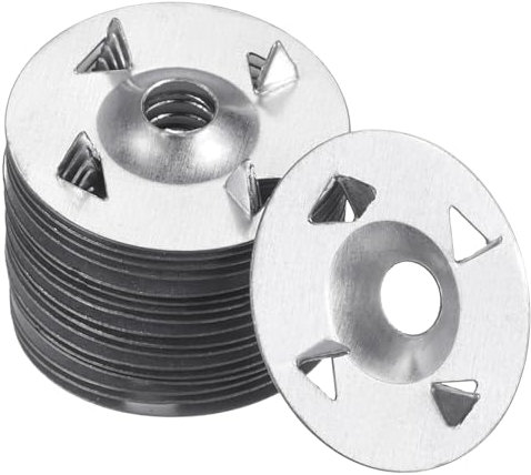 sourcing map 100 Stück Schaumstoffplattenbefestigungen, Unterlegscheiben, 3,8 cm, verzinkter Stahl, Wandscheibe zur Befestigung, Installation, Schaumstoffplatten