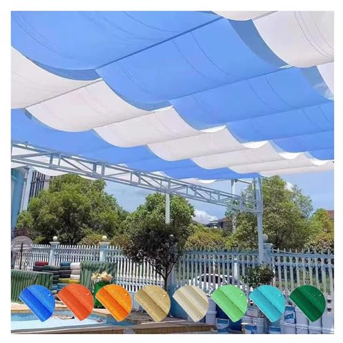 XPLKQXE Retractable Wave Shade Cover, Water proof Ant-i-UV Pergola Replacement Canopy, Outdoor Garden Patio Backyard Decoration Top Cover, Wire Cable Hardware
