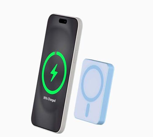 Powerbank 5000mAh Compatible MagSafe Induction 15W Bleu Force Power