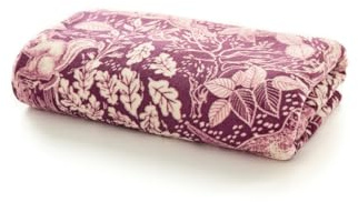 Deyongs Winter Forest Printed Coral Fleece Throw Blanket 180x140cm – Super Soft, Lightweight, Reversible – Pink, Sage, Umber, Ocean, Dark Grey – 100% Polyester – Cozy Sofa or Bed Blanket [Pink]