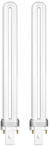 HeatingLux 11W G23 2-Pin Lámpara Fluorescente Compacta Blanco Neutro 4000K, Bombilla Fluorescente Línea 2 Pines, Tubo CFL Ahorro de Energía en Forma de U para Lámpara de Escritorio, Paquete de 2