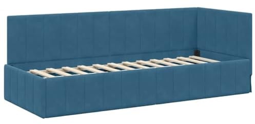 vidaXL Bed Frame Bedroom Furniture Modern Design Corner Velvet Home Sleeping Contemporary Soft Touch Minimalist Style