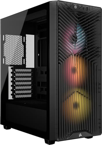 CORSAIR 3200D RS ARGB Mid-Tower ATX PC-Gehäuse – Rauchgrau | 3x RS120 ARGB PWM-Lüfter Enthalten, GPU-Anti-Sag-Stabilisierungsarm, ASUS BTF, MSI Project Zero, Gigabyte Project Stealth