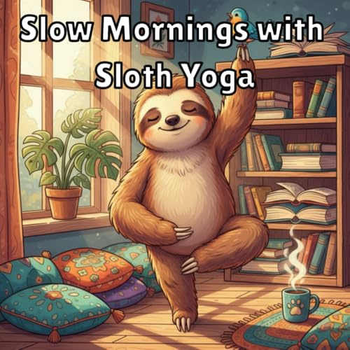 Slow Mornings with Sloth Yoga: A Cute & Cozy Adult Coloring Book of Gentle Movement, Cozy Interiors, and Peaceful Moments (Cute Animal Scenes Coloring Series)