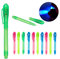 Relaxdays 36 Stück UV-Stifte, unsichtbare Schrift, Geheimstifte mit UV-Licht, Kindergeburtstag, Kunststoff, grün, blau, gelb, pink