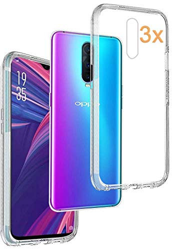Pack 3X Cover in Gel TPU Trasparente per Oppo RX17 PRO - R17 PRO, Ultra Sottile 0,33 mm, Morbido Flessibile, Custodia Silicone